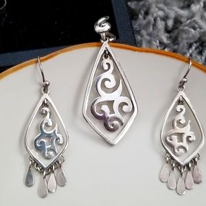 Silpada Sterling Silver Pendant & Earrings
